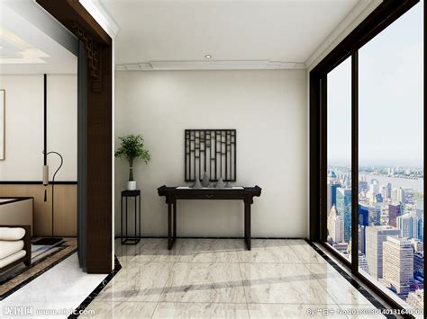 新中式家居阳台装修效果图设计图__室内设计_环境设计_设计图库_昵图网nipic.com