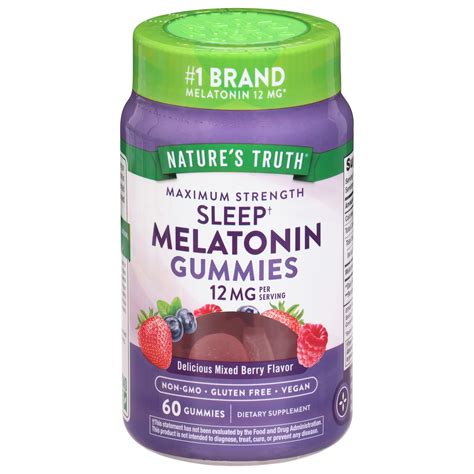 Nature's Truth Maximum Strength Sleep Melatonin 12mg Gummies - Mixed Berry - Shop Sleep ...