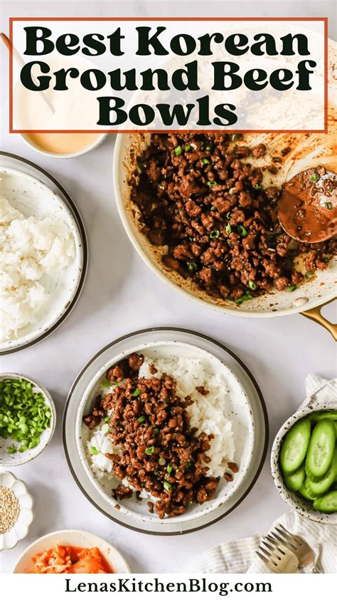 Korean Ground Beef Bowls (Ready in 15 Minutes) - Lena's Kitchen