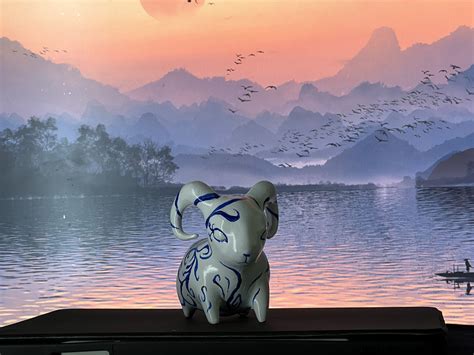 ArtStation - blue and white porcelain little sheep