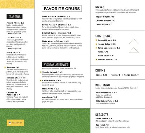 Menu at Tikka Shack Indian Grub pub & bar, Phoenix, W Happy Valley Rd ...