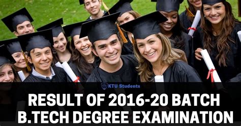 B.Tech Degree Examination Result of 2016-20 Batch is Published | KTU ...