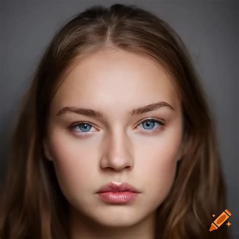 Close-up portrait of a beautiful Russian girl on Craiyon
