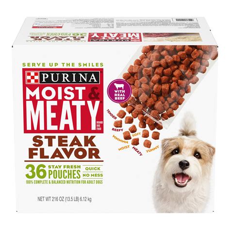 Home » Dog Foods » Purina Moist & Meaty Steak Flavor Soft Dog Food