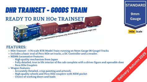HOe Ready to Run DHR Goods Trainset (With Tracks and Controller ...