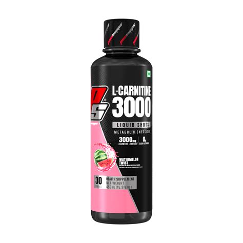 Prosupps L-Carnitine 3000 Liquid Shots Metabolic Energizer - Watermelo ...