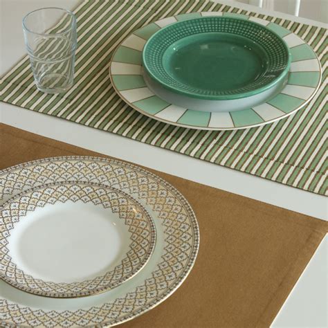 Wipeable & Reversible Cotton Placemats | Set of 4 and 6| Sage Mirage ...
