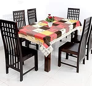 Buy Kuber Industries Checked Design PVC 6 Seater Dining Table Cover 60 ...