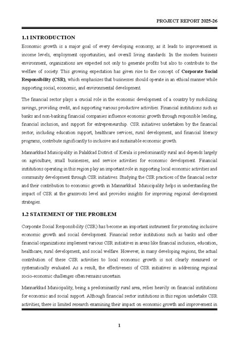 CSR Practices in Financial Sector: Economic Growth in Mannarkkad ...