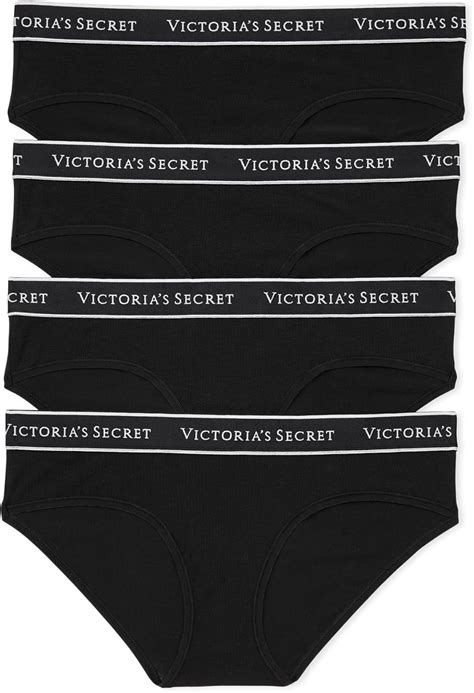 Victoria's Secret Women's Cotton Logo Hipster Underwear, Moderate Coverage Panties for Women ...