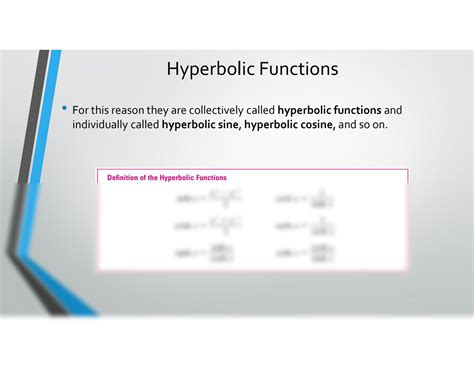 Hyperbolic Function 的图像结果