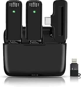 DDLC J13 Wireless Microphone, Noise Reduction Lapel Mic with Charging ...
