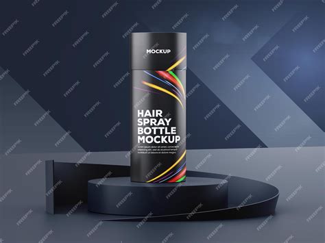 Premium PSD | Glossy Spray Bottle Mockup
