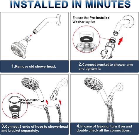 Buy HOPOPRO 6 Functions Handheld Shower Head Set, High Pressure Shower ...