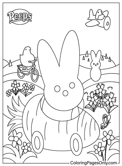 Peeps Coloring Page