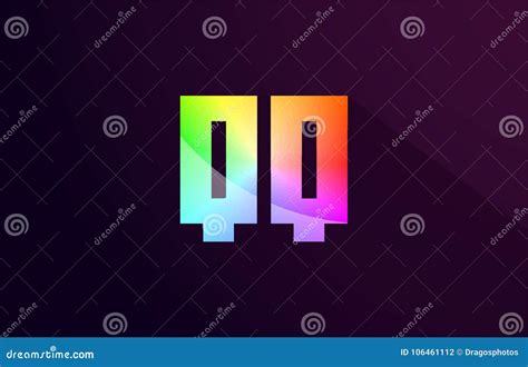 Qq Q Q Letter Combination Rainbow Colored Alphabet Logo Icon Design Stock Vector - Illustration ...