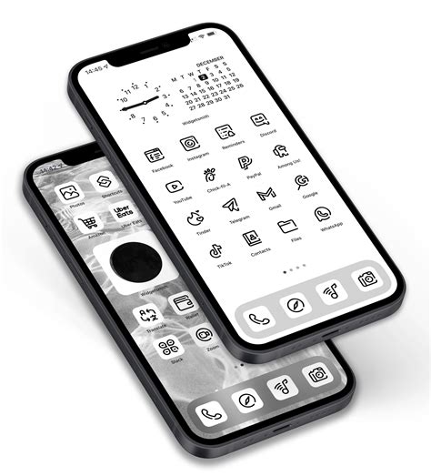 White App Icons for iOS 15 & Android - iPhone White Minimalist App Icons