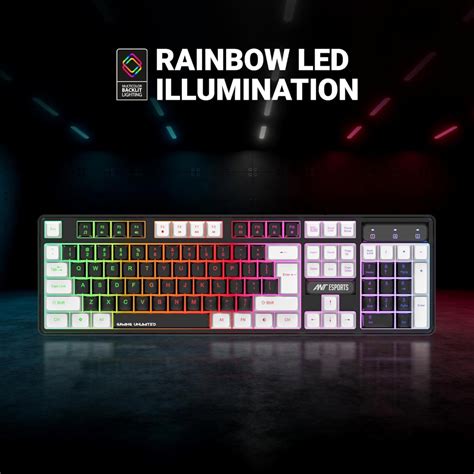 Ant Esports MK1450 Pro Backlit Membrane Wired Gaming Keyboard with ...
