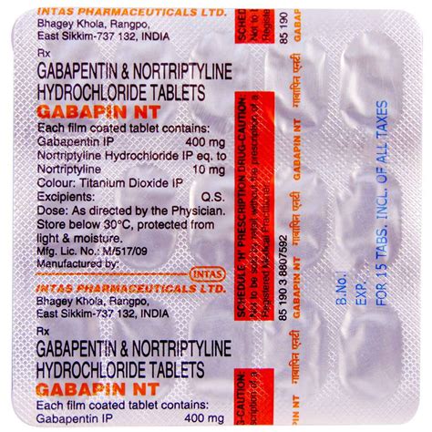 Gabapin NT Tablet 15's Price, Uses, Side Effects, Composition - Apollo ...