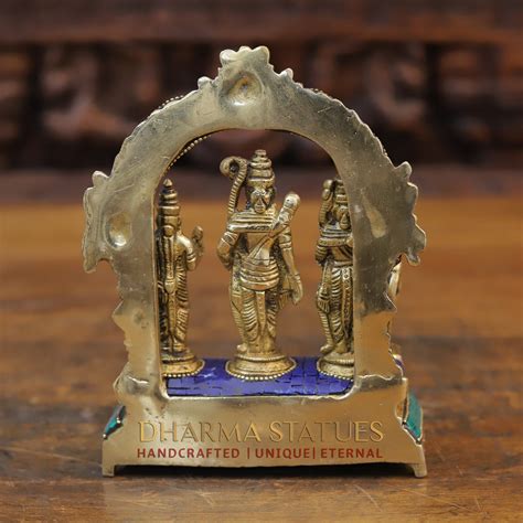 Brass Ram Darbar, Stone & Golden Finish, 7" – Dharma Statues