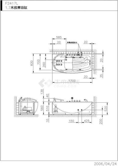 多种按摩浴缸详细安装步骤CAD参考图_土木在线