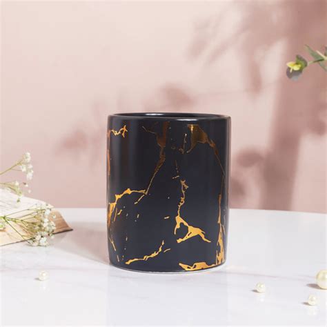Kintsugi Ceramic Organiser Black Online - Premium Toothbrush Holder ...