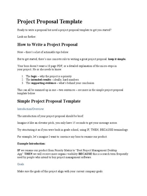 Image result for Sample Project Proposal Template PDF
