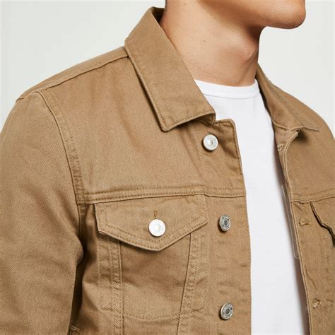 River Island Light Brown Denim Jacket for Men - Lyst