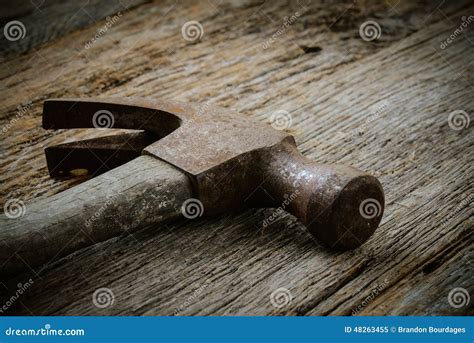 Hammer stock image. Image of timber, color, plank, wood - 48263455