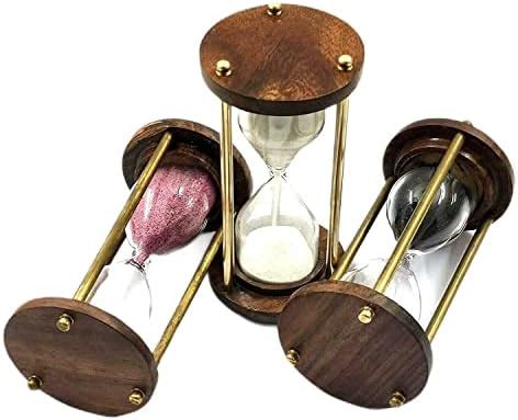 Vintage Nautical Hourglass Wooden Sand Clock Unique Timer an Antique ...