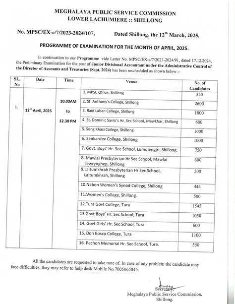 Meghalaya PSC JDA Admit Card 2025 Out, Direct Link to Download Hall Ticket