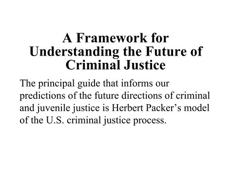 Packer's models of criminal justice | PPT