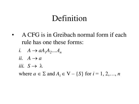 Image result for Greibach Normal Form Tutorial