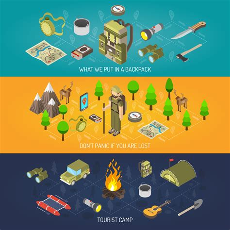 campaign hiking lighting for sale ebal Vector Art
