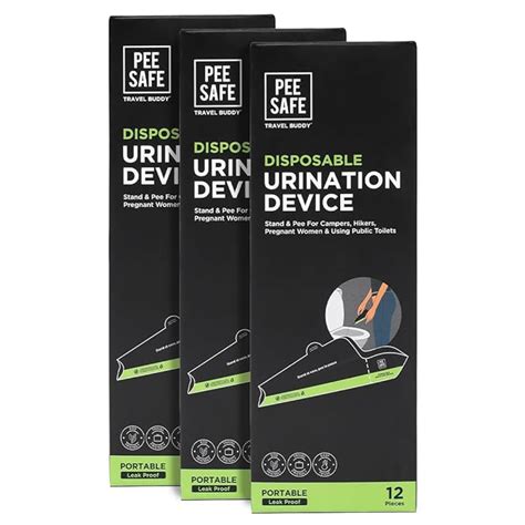 Pee Safe Foldable & Disposable Female Urination Device 36 Funnels | For ...