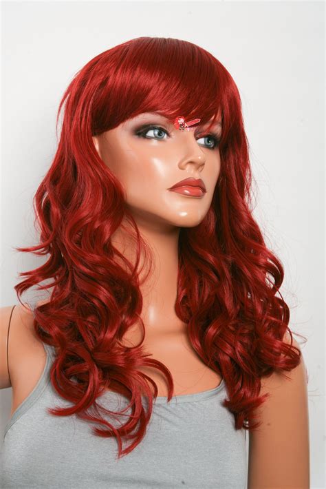 Epic Cosplay Hestia Dark Red Curly Wig 22 Inches(08DR) | Red curly wig ...