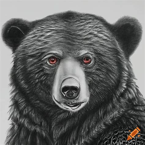 Cross-eyed bear pencil drawing on Craiyon