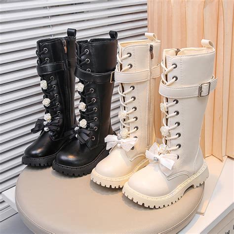 Auroural Big Girls Boots Size 1 Leather Girls Winter Boots Winter ...