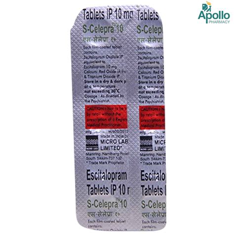 S-Celepra 10 Tablet 10's Price, Uses, Side Effects, Composition ...