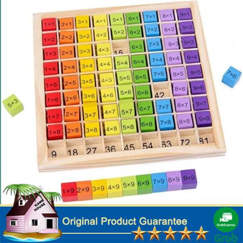 Jual Mainan Montessori Multiplication Table Board Belajar Perkalian ...