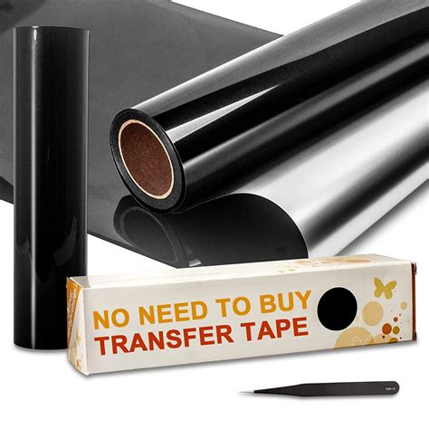 Buy Innovative Black Permanent Vinyl for Cricut No Need Transfer Film ...