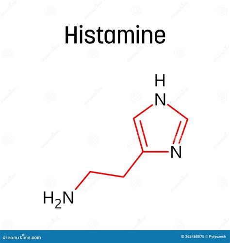 Histamine Structural Formula of Molecular Structure Stock Vector - Illustration of connection ...
