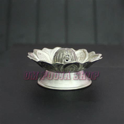 Pure Silver Lotus Agarbatti Holder Buy Online @ OM POOJA SHOP