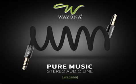 Wayona 3.5mm Stereo Audio Aux Cable with Premium Gold Plated Connectors ...
