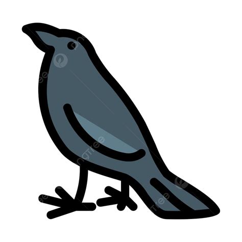 Crow Bird Clipart Transparent Background, Scary Bird Crow Vector Horror ...