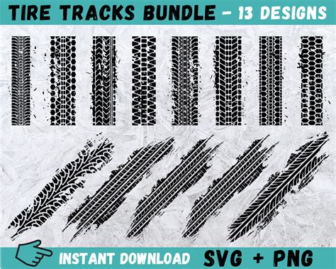 Motorcycle Tire Tracks Clip Art