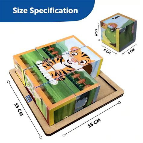Cube Block Animals 6 Sides with 6 Animal 2+ Years – Mini Leaves