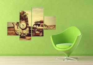 Impression Wall 58 cm Hand Time Abstract Wall Sticker Self Adhesive ...
