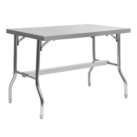 Amazon.com: Kitchen Prep Table, Stainless Steel Folding Table 48x30in ...