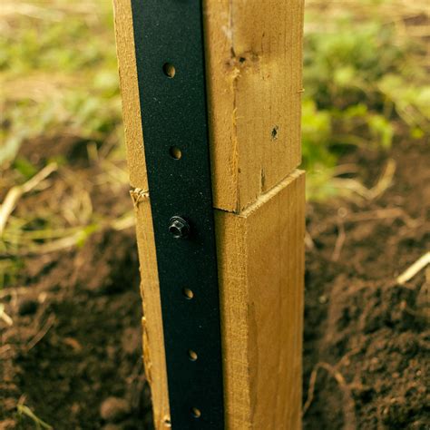Fence Post Repair Brackets - Pair of Steel Stakes